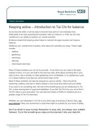 Keeping active â introduction to Tai Chi for balance - The Royal ...