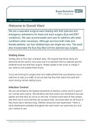 Welcome to Dorrell Ward - The Royal Berkshire NHS Foundation Trust