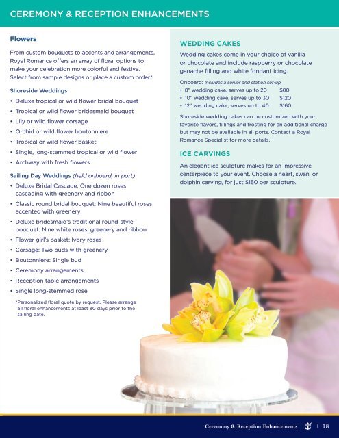 Weddings | VoW ReneWals - Royal Caribbean International