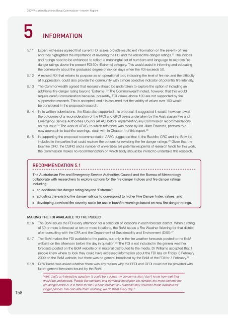 Chapter 5 - Information - 2009 Victorian Bushfires Royal Commission