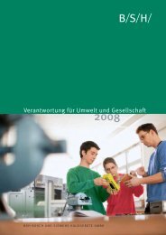 Nachhaltigkeitsbericht - BSH Bosch und Siemens HausgerÃ¤te GmbH