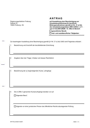 ANTRAG - Regierungspräsidium Stuttgart