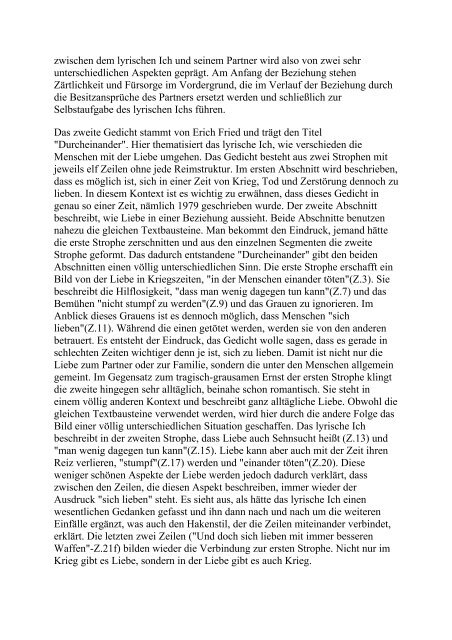 Mit Haut Und Haar Gedicht zwischen dem