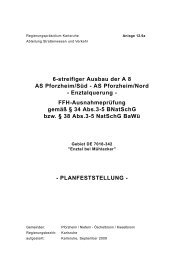 6-streifiger Ausbau der A 8 AS Pforzheim/Süd - AS Pforzheim/Nord ...