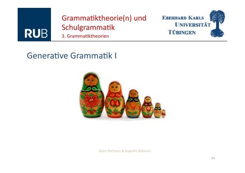 Grammatiktheorie und Schulgrammatik - Regierungspräsidium ...