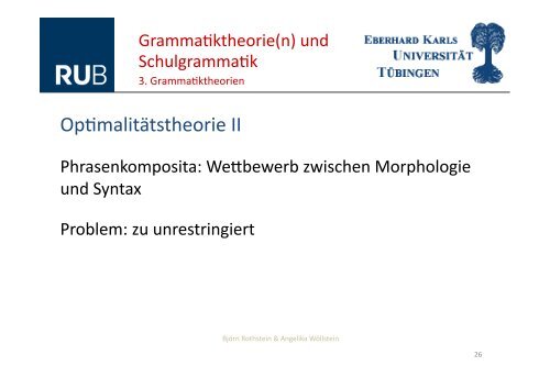 Grammatiktheorie und Schulgrammatik - Regierungspräsidium ...