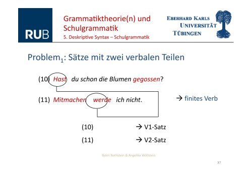 Grammatiktheorie und Schulgrammatik - Regierungspräsidium ...