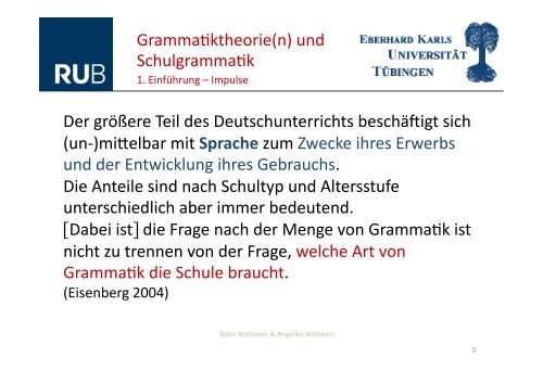 Grammatiktheorie und Schulgrammatik - Regierungspräsidium ...