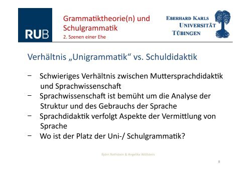 Grammatiktheorie und Schulgrammatik - Regierungspräsidium ...