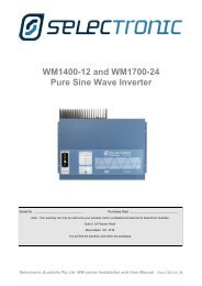 WM1400-12 and WM1700-24 Rev 06 - Selectronic Australia Pty Ltd