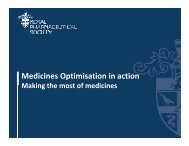 Examples of medicines optimisation services and activities.