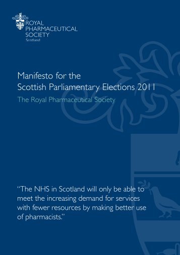 Manifesto - Royal Pharmaceutical Society