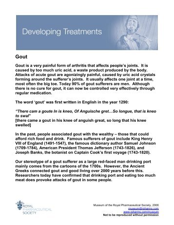 Gout - Royal Pharmaceutical Society