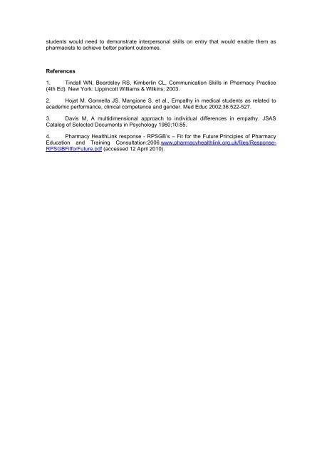 RPS Conference 2010, Abstracts 2010 - Royal Pharmaceutical Society