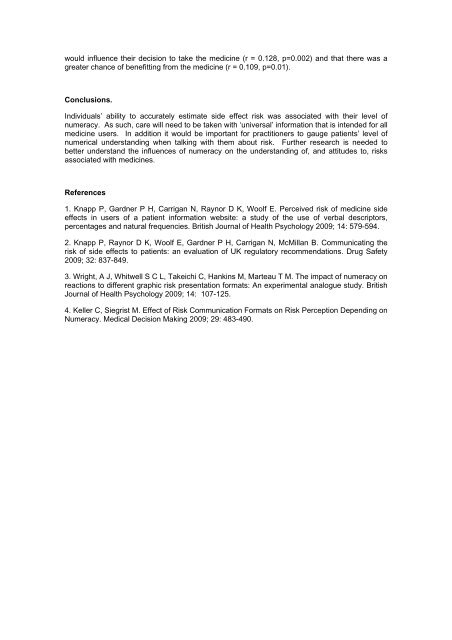 RPS Conference 2010, Abstracts 2010 - Royal Pharmaceutical Society