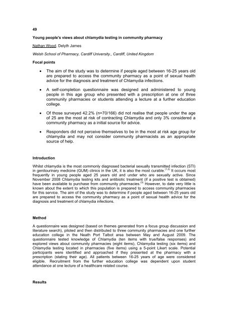 RPS Conference 2010, Abstracts 2010 - Royal Pharmaceutical Society