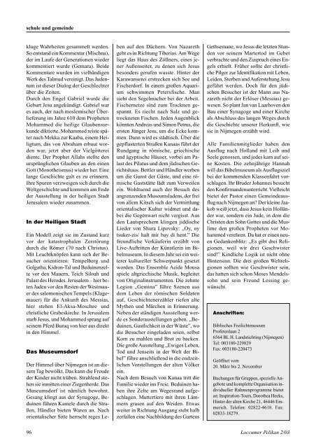 'Loccumer Pelikan' 2/2003 als pdf-Datei - ReligionspÃ¤dagogisches ...