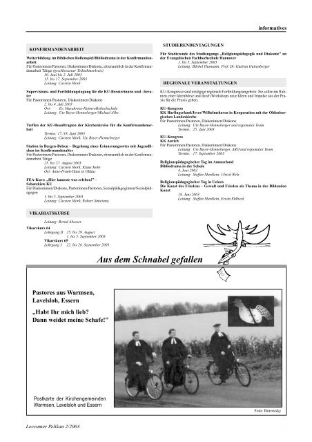 'Loccumer Pelikan' 2/2003 als pdf-Datei - ReligionspÃ¤dagogisches ...