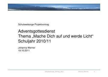 Adventsgottesdienst Thema âMache Dich auf und ... - RPZ Heilsbronn