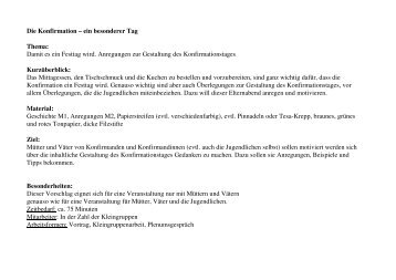 Die Konfirmation - ein besonderer Tag - RPZ Heilsbronn