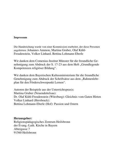 Handreichung - RPZ Heilsbronn