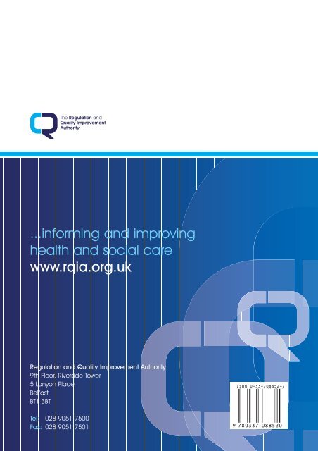 AnnuAl Accounts - Regulation and Quality Improvement Authority