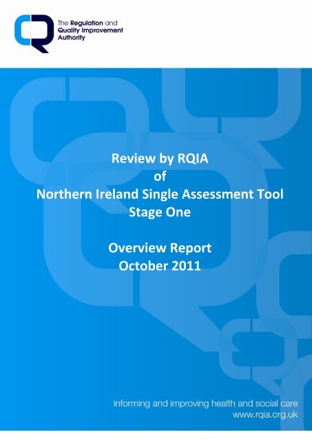 Overview Report, October 2011 - Regulation and Quality ...