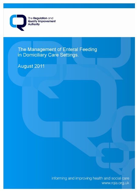 Guidance on the Management of Enteral Feeding in Domiciliary ...