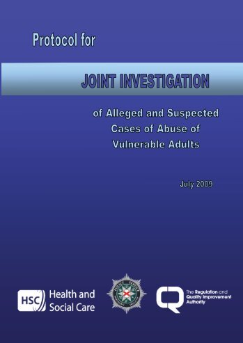 Vulnerable Adults - Protocol for Joint Investigation of Alleged and ...
