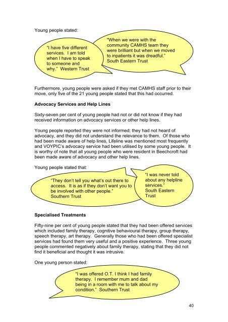 RQIA Independent Review of Child and Adolescent Mental Health ...