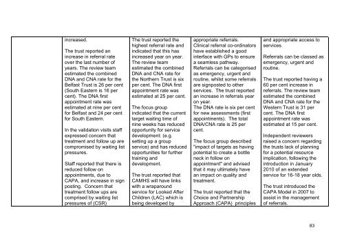 RQIA Independent Review of Child and Adolescent Mental Health ...