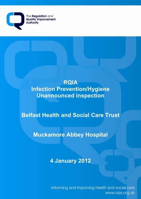 Muckamore Abbey Hospital, Antrim - Regulation and Quality ...