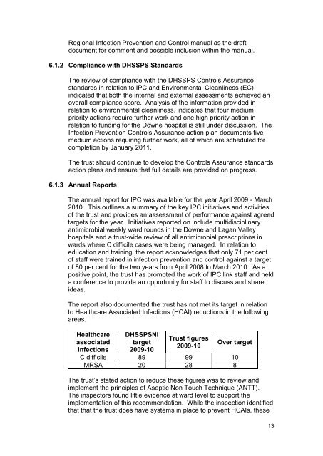 Downe Hospital, Downpatrick - 15 February 2011 - Regulation and ...