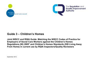 Codes Matching Guide 3 - Children's Homes - Northern Ireland ...