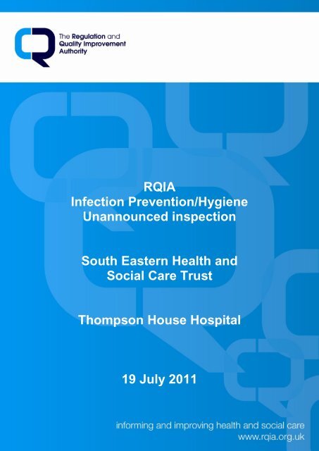 Thompson House Hospital, Lisburn - 19 July 2011 - Regulation and ...