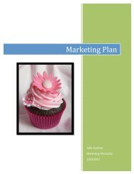 Cup of Cake CafÃ© Marketing Plan