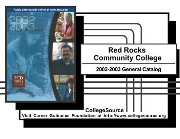 opportunities, options, excellence - Red Rocks Community College