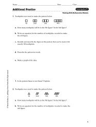 Investigation 1 Additional Practice - Canton Local Schools