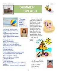 issue 4 summer splash - Rocky River City Schools