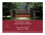 Dr. Michael G. Shoaf, Superintendent of Schools State - Rocky River ...
