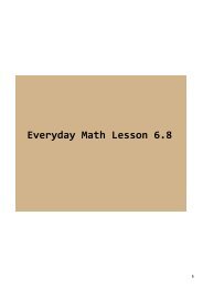 Everyday Math Lesson 6.8