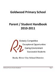 ROCKY RIVER BOARD OF EDUCATION - Rocky River City Schools