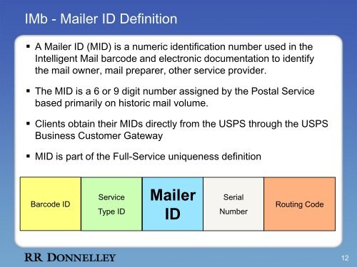 RMS Postal Workout Program Workout #5 - Barcodes - RR Donnelley