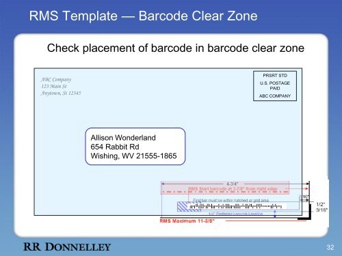 RMS Postal Workout Program Workout #5 - Barcodes - RR Donnelley