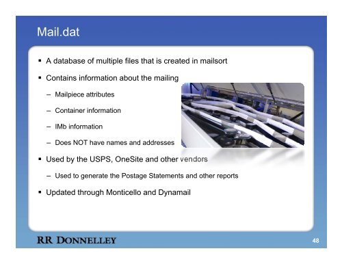 RMS Postal Workout Program - RR Donnelley