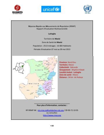 Rapport d'Evaluation Multisectorielle Lutingita Territoire de ... - RRMP