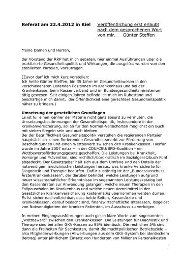 Referat am 22 - Rentnerinnen- und Rentner Partei (RRP)