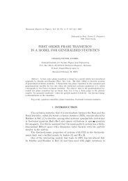 First Order Phase Transition - Romanian Reports in Physics