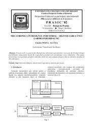 mecatronica in designul industrial - dezvoltarea unui laborator didactic