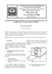 studiu privind mecanismele de functionare in procesul de lubrifiere a ...